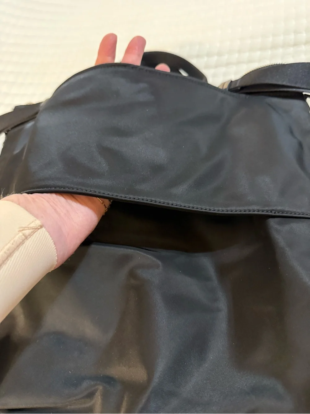 kate spade Black Nylon Convertible Backpack Tote Bag